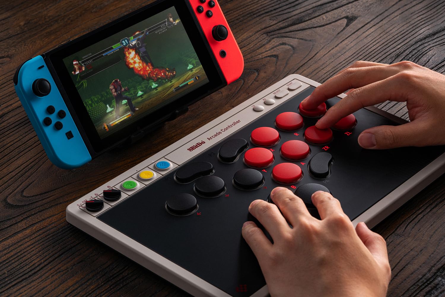 8BITDO ALL-BUTTON ARCADE CONTROLLER FOR SWITCH/SWITCH 2 Y WINDOWS BLUETOOTH, 2.4G, WIRED CONNECTIVITY, LOW-PROFILE - 6