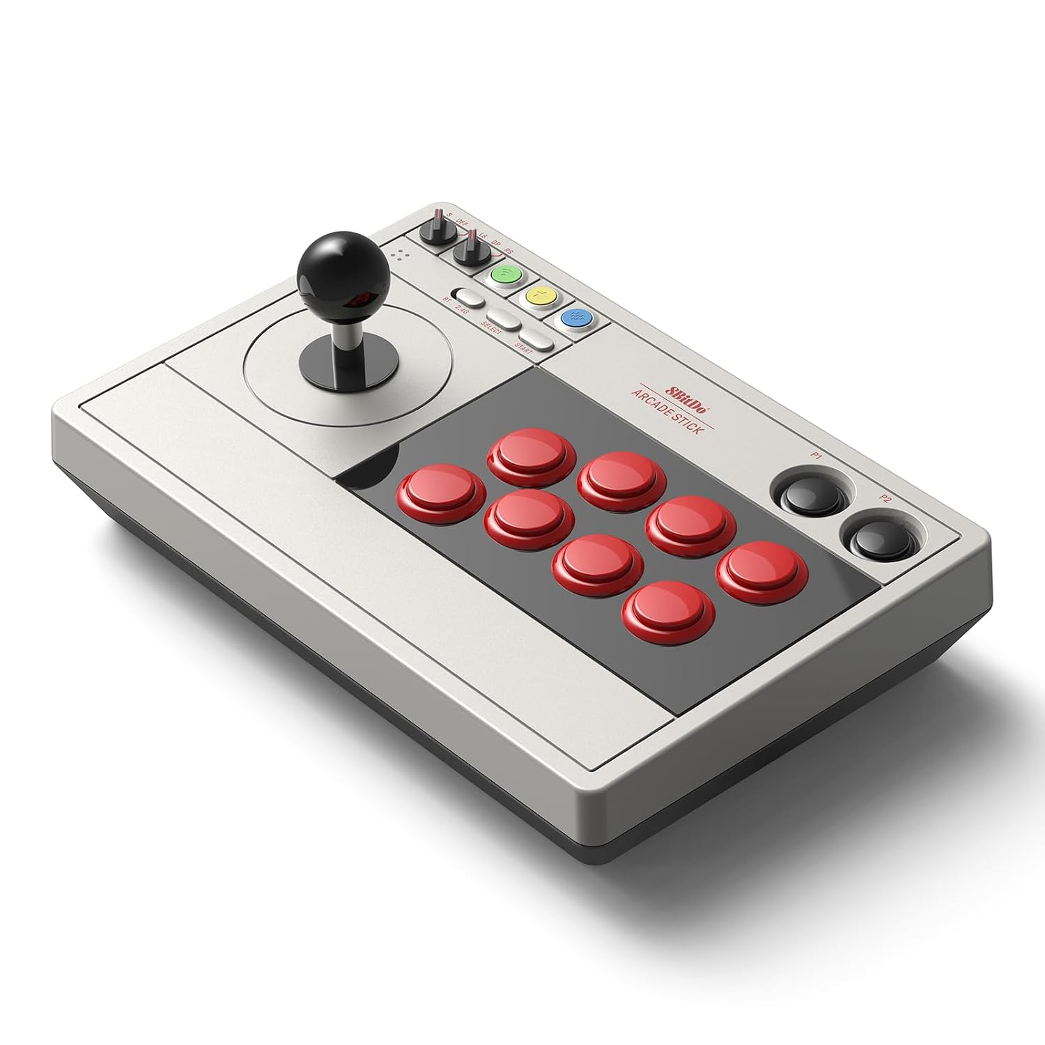 8BITDO RETRO ARCADE FIGHT STICK CON JOYSTICK DE 8 DIRECCIONES CON 2 BOTONES MACRO DEDICADOS Y FUNCIÓN TURBO - 1