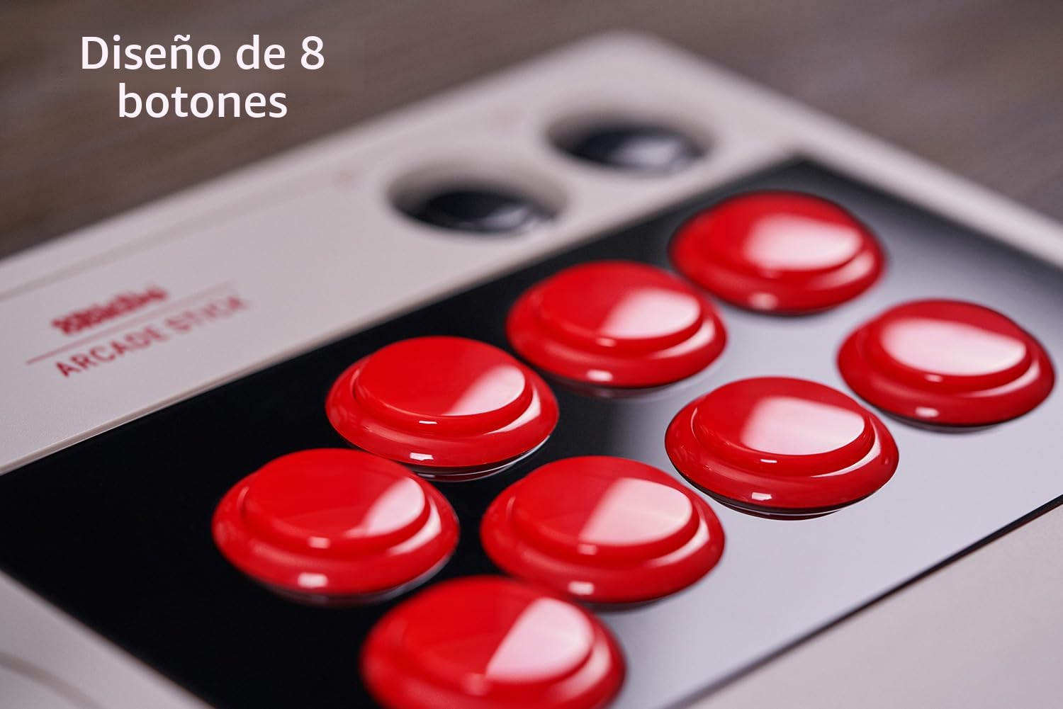 8BITDO RETRO ARCADE FIGHT STICK CON JOYSTICK DE 8 DIRECCIONES CON 2 BOTONES MACRO DEDICADOS Y FUNCIÓN TURBO - 4