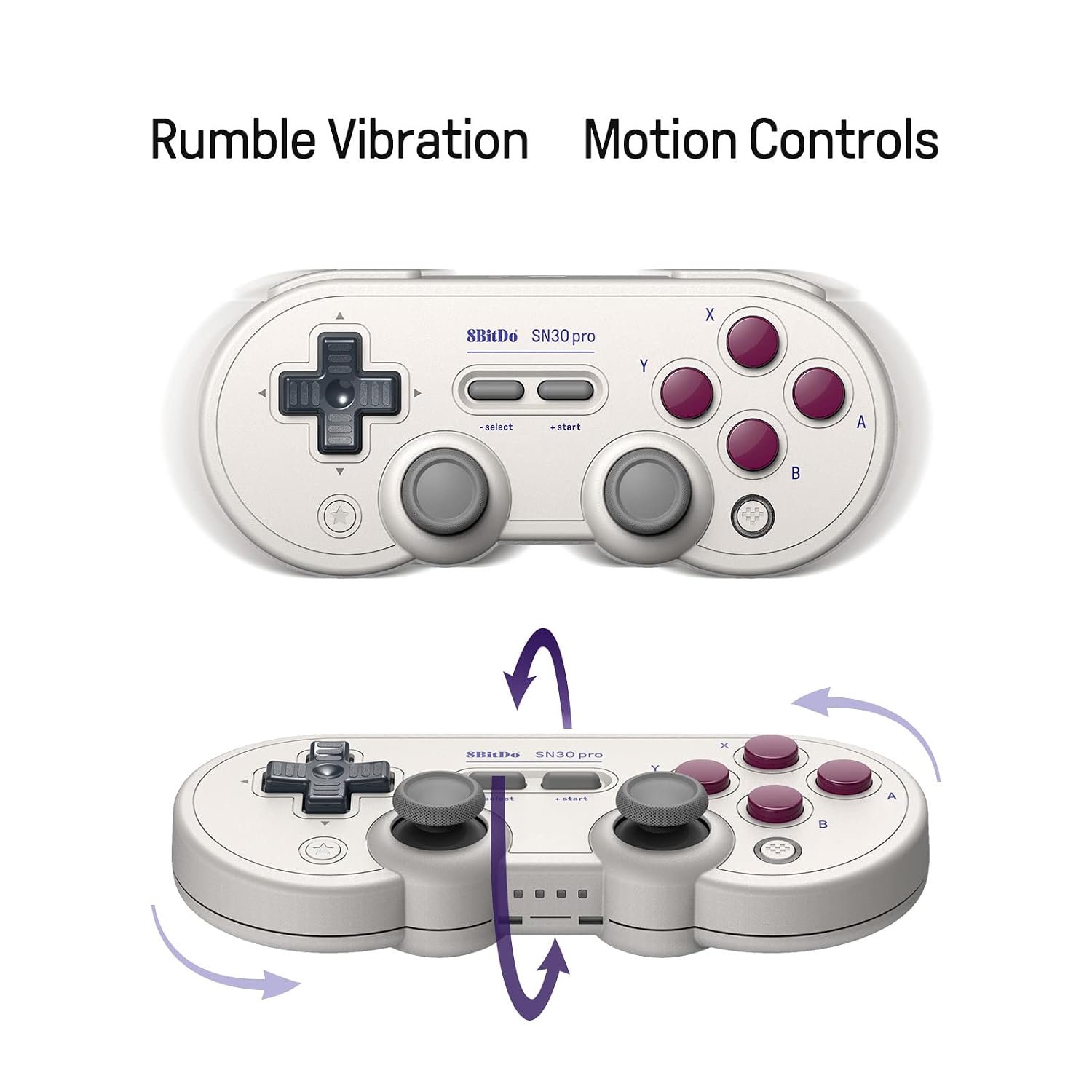 8BITDO SN30 PRO WIRELESS BLUETOOTH CONTROLLER, HALL EFFECT JOYSTICK UPDATE, RETRO GAMEPAD FOR SWITCH/SWITCH 2, PC, STEAM - 6