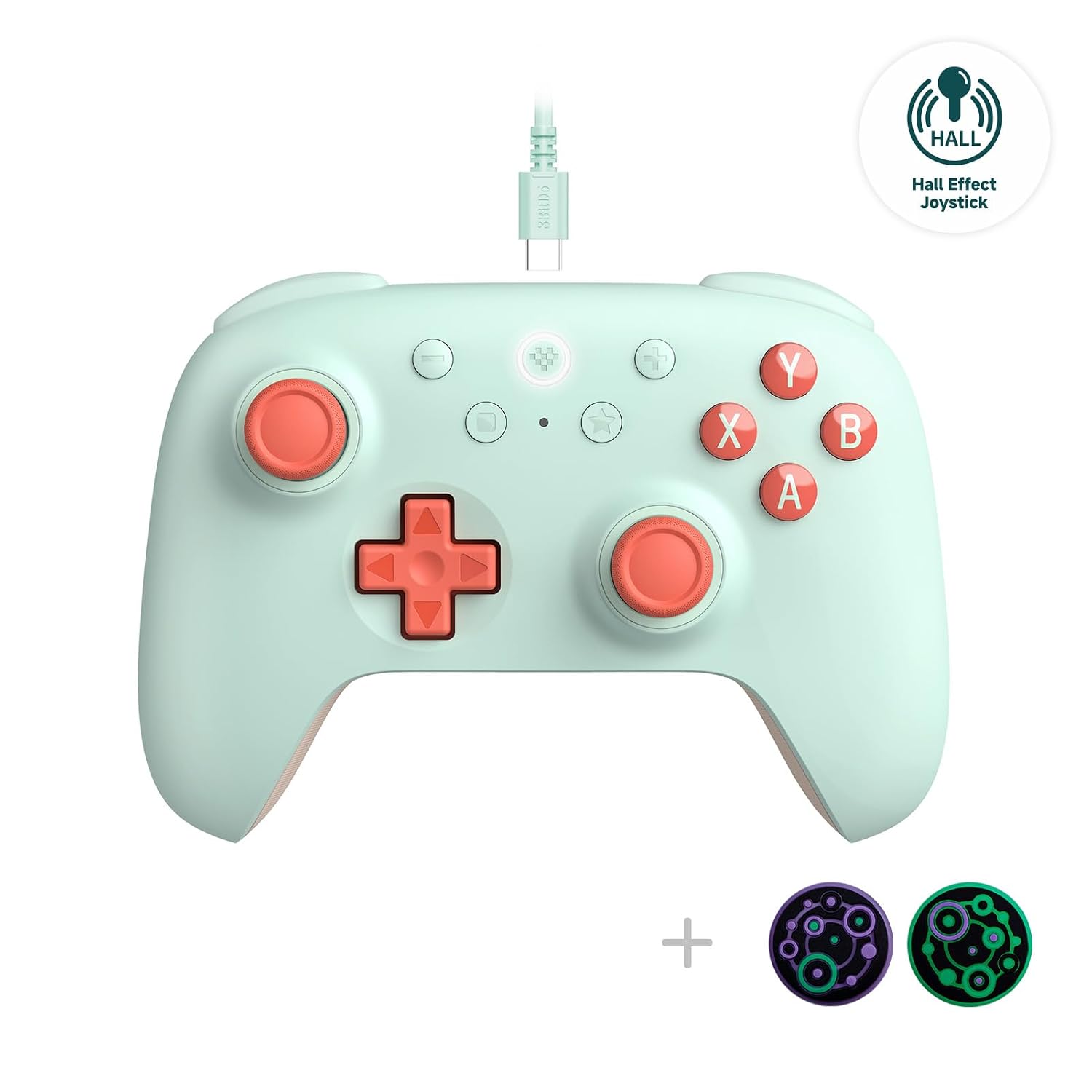 8BITDO ULTIMATE 2C HALL EFFECT JOYSTICKS AND HALL TRIGGERS WIRED CONTROLLER FOR WINDOWS PC AND ANDROID, WITH REMAPPABLE - 1
