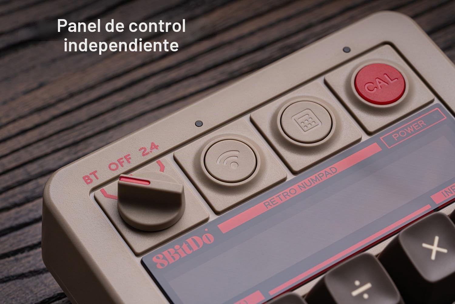 8BITDO TECLADO NUMÉRICO MECÁNICO RETRO DE 18 TECLAS, SOPORTA MODO PC Y CALCULADORA ESTÁNDAR, INTERCAMBIABLE EN CALIENTE, - 5