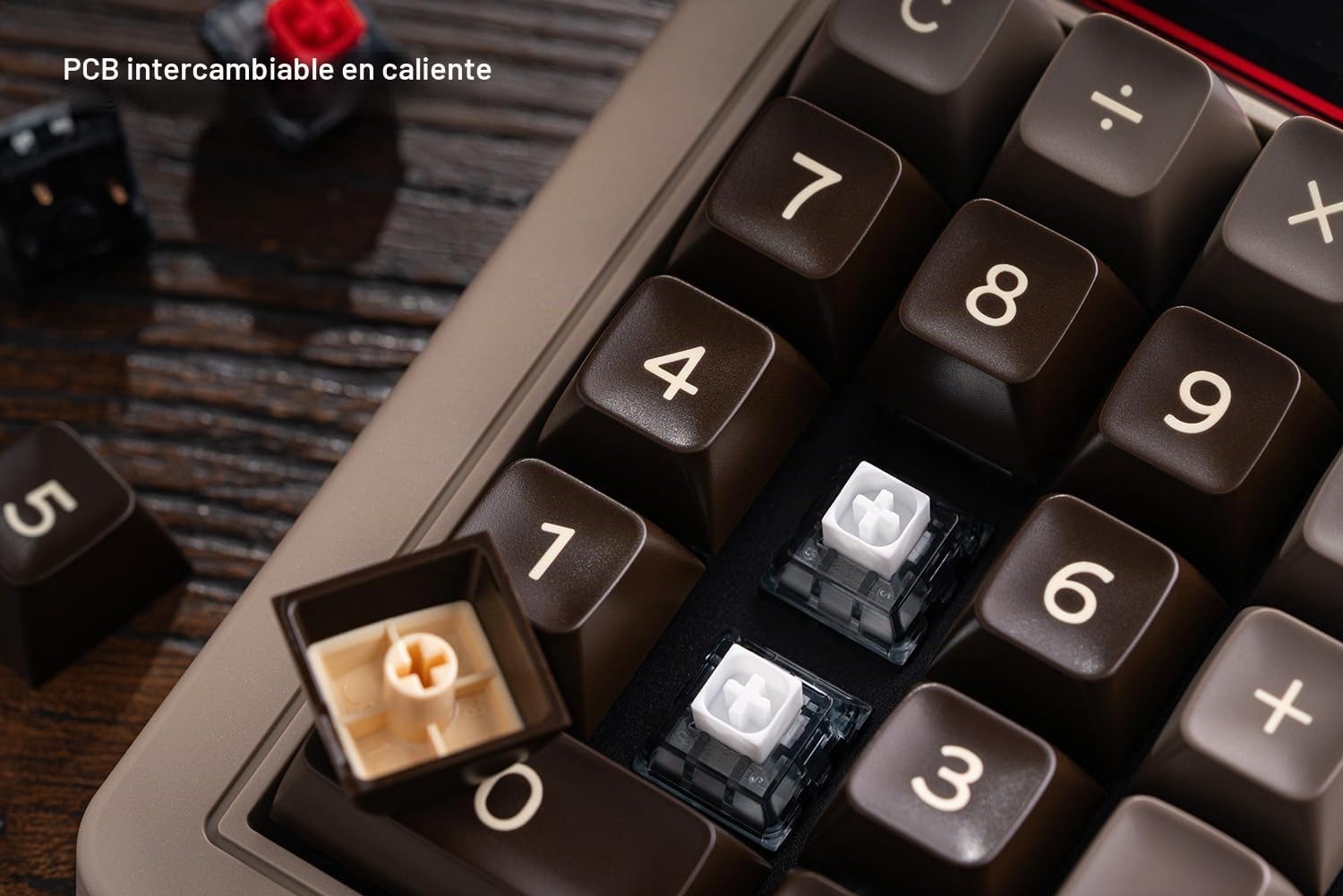 8BITDO TECLADO NUMÉRICO MECÁNICO RETRO DE 18 TECLAS, SOPORTA MODO PC Y CALCULADORA ESTÁNDAR, INTERCAMBIABLE EN CALIENTE, - 6