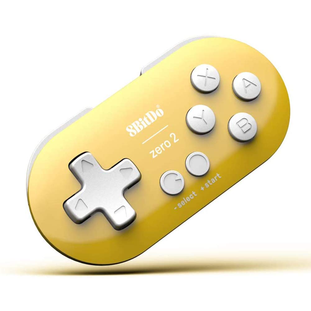 8BITDO ZERO 2 MINI BLUETOOTH GAMEPAD FOR SWITCH WINDOWS ANDROID MACOS STEAM RASPBERRY PI YELLOW - 1