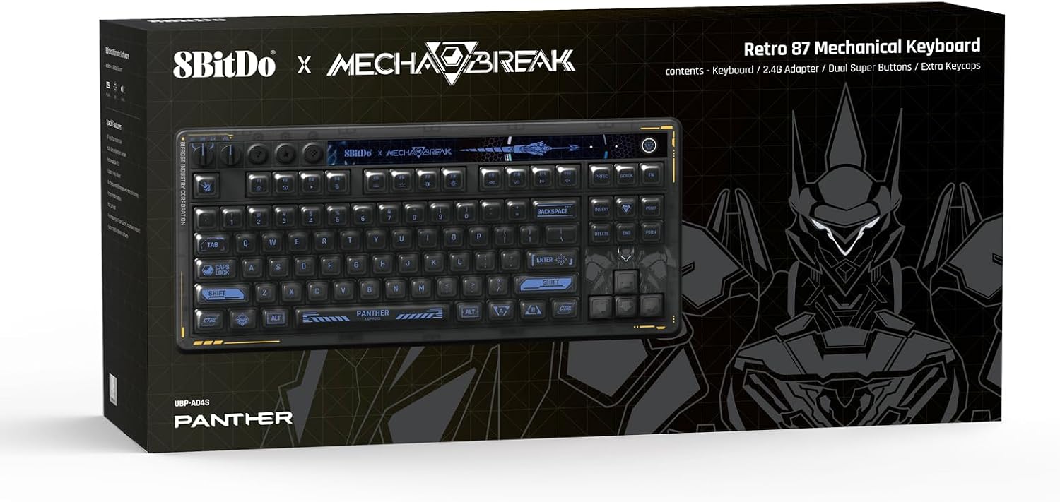 8BITDO TECLADO MECÁNICO RETRO 87 - MECHA BREAK: PANTHER - 5