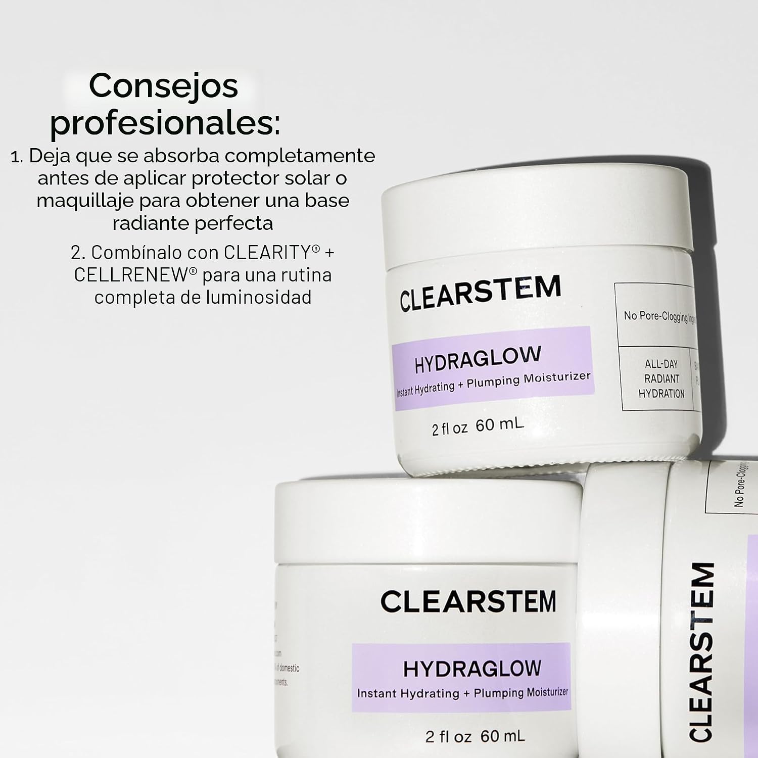 CLEARSTEM - HYDRAGLOW CREMA HIDRATANTE DE CÉLULAS MADRE - BAKUCHIOL ESCUALENO - HIDRATANTE FACIAL DE PIEL JUVENIL - TODO - 6