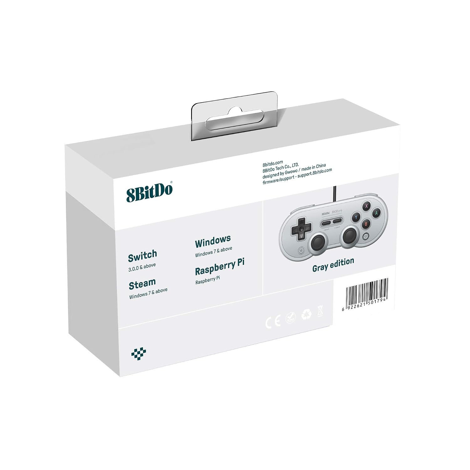 8BITDO SN30 PRO USB WIRED GAMEPAD FOR SWITCH, WINDOWS Y RASPBERRY PI GRAY EDITION - 3