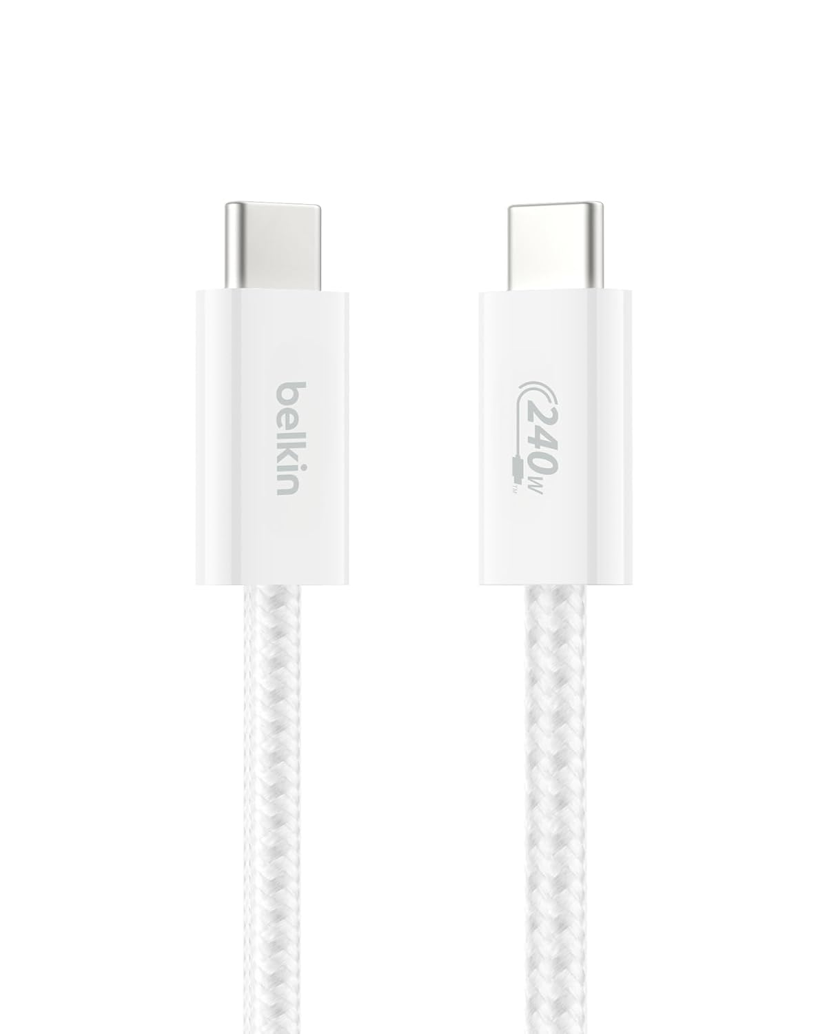BELKIN CABLE USB C A USB C, 3.3 PIES, 240 W - CARGADOR TIPO C, CABLE DE CARGA PARA IPHONE, SUAVE, TRENZADO, FLEXIBLE - 1