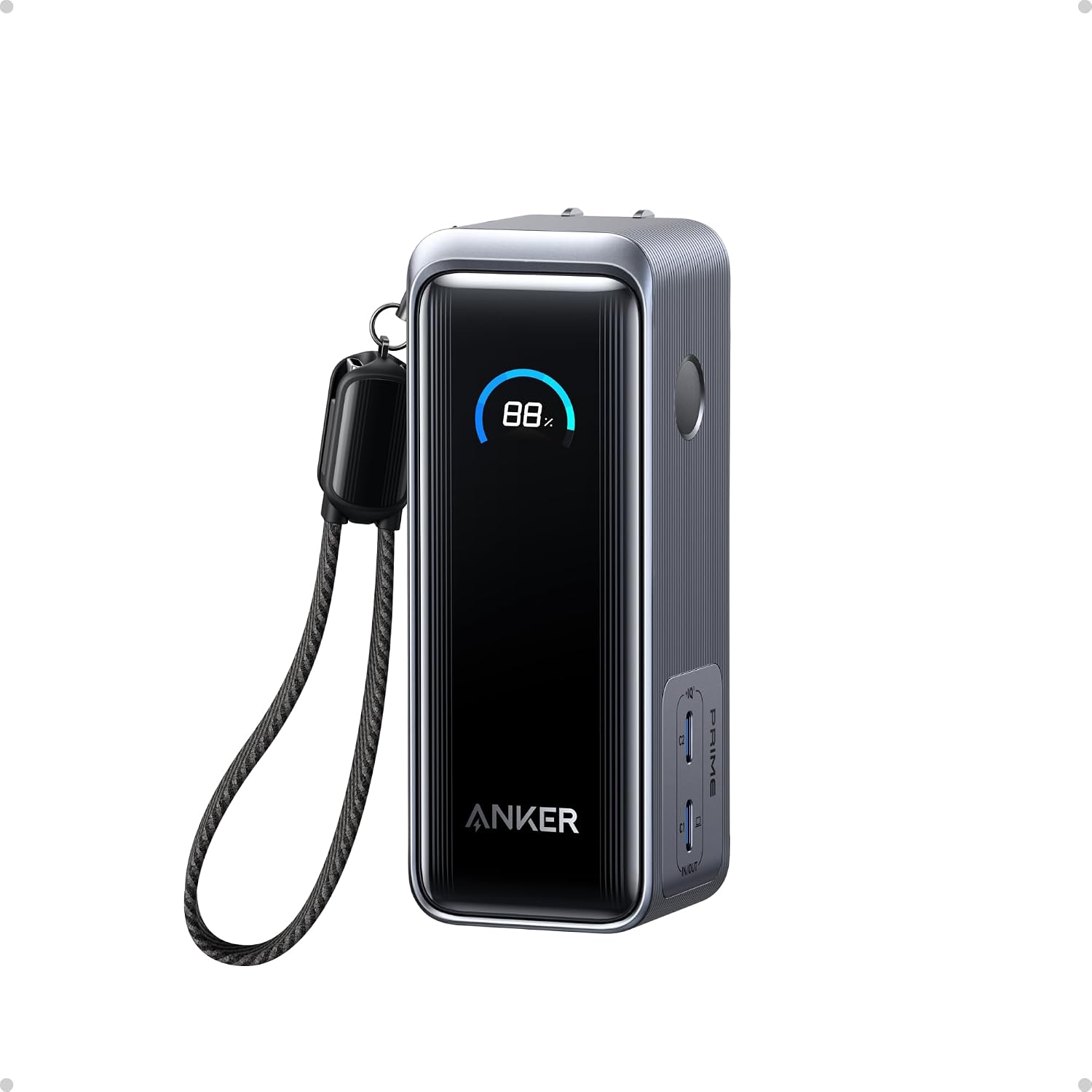 ANKER PRIME POWER BANK, PAQUETE DE BATERÍA DE 9,600 MAH CON CARGADOR DE PARED DE SALIDA DE 65 W, COMPATIBLE CON PD 3.0 - 1