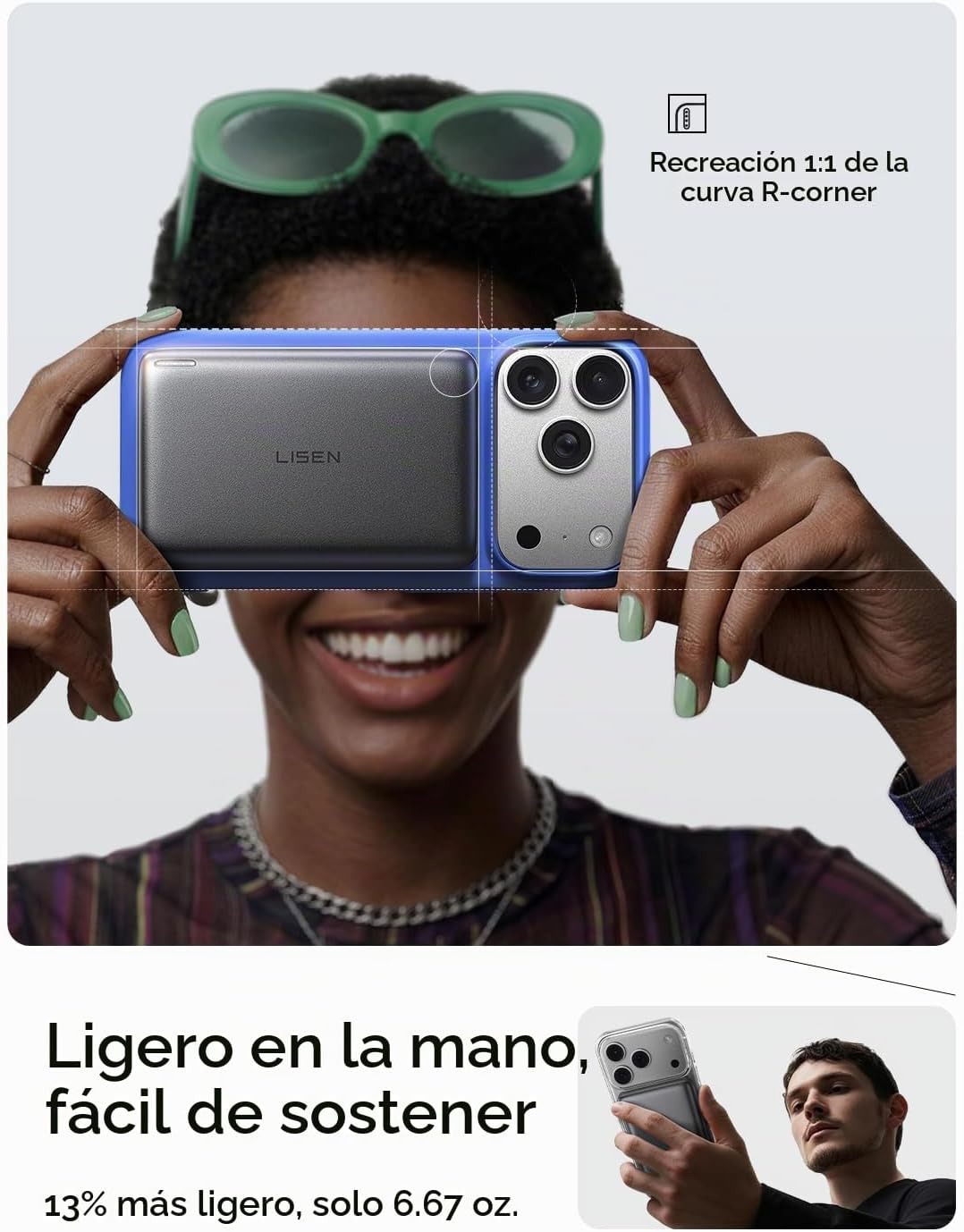 LISEN PARA BATERÍA MAGSAFE POWER BANK, CARGADOR PORTÁTIL DELGADO DE CARGA RÁPIDA DE 10,000 MAH, CARGADOR INALÁMBRICO QI2 - 7