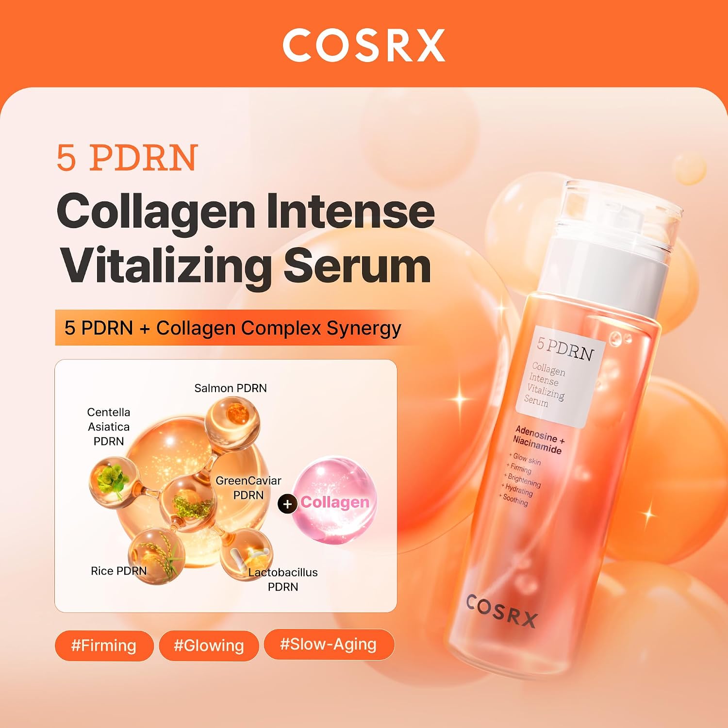 COSRX 5 PDRN COLLAGEN INTENSE VITALIZING SÉRUM FACIAL CONCENTRADO - SUERO COREANO PARA REAFIRMAR Y DAR BRILLO A LA PIEL - 2
