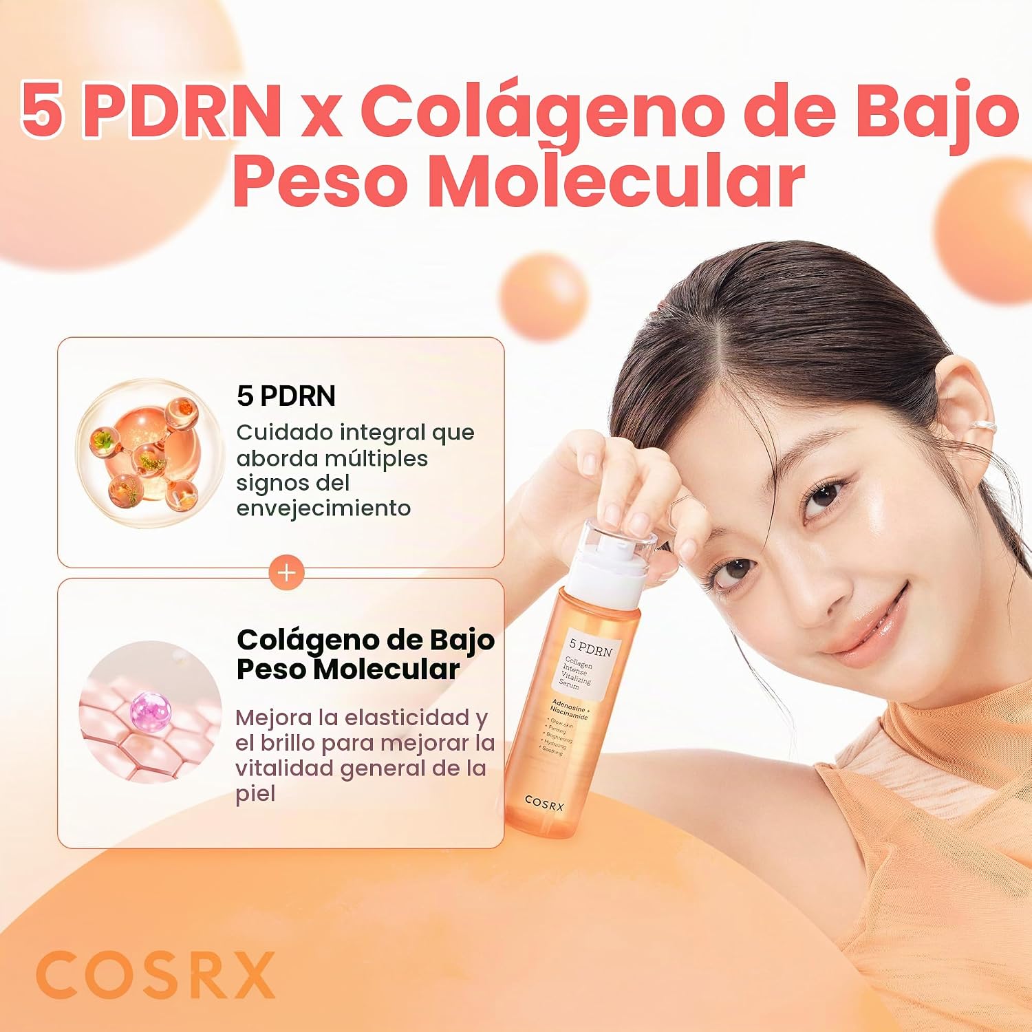 COSRX 5 PDRN COLLAGEN INTENSE VITALIZING SÉRUM FACIAL CONCENTRADO - SUERO COREANO PARA REAFIRMAR Y DAR BRILLO A LA PIEL - 4