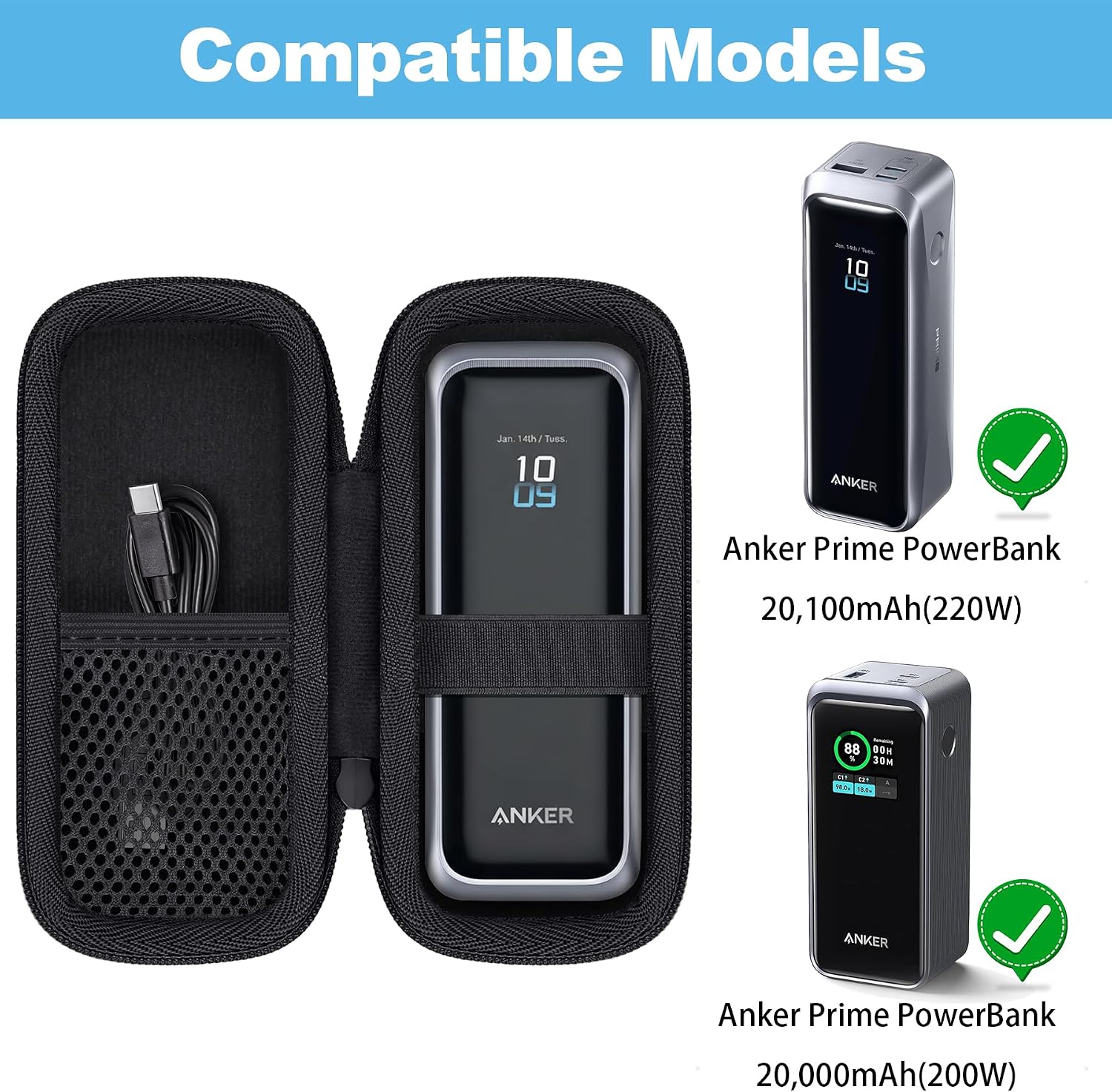 KHANKA FUNDA PARA ANKER PRIME POWER BANK, 20100MAH 220W A110B , COLOR - 2