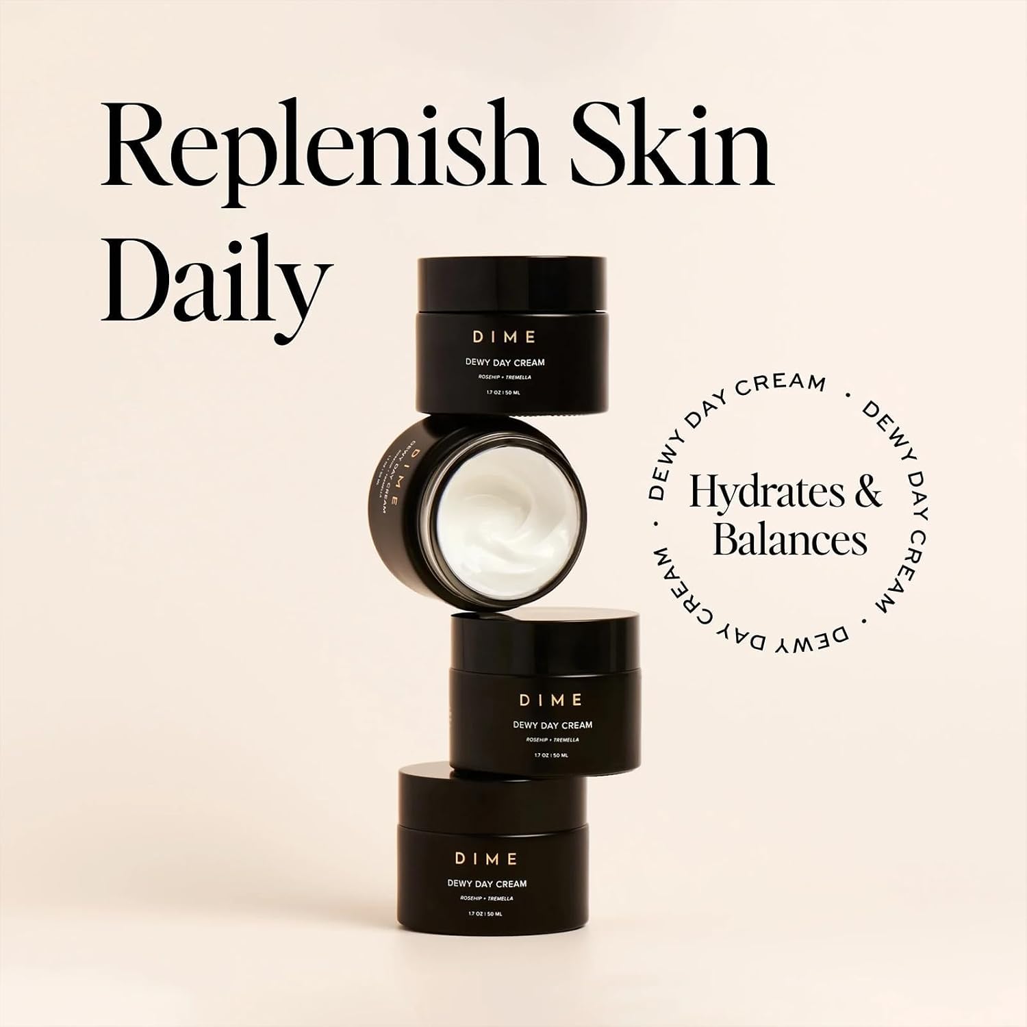 DIME BEAUTY DEWY DAY CREMA - CREMA HIDRATANTE FACIAL ANTIENVEJECIMIENTO CON ACEITE DE ROSA MOSQUETA, CERAMIDAS Y HONGOS - 7