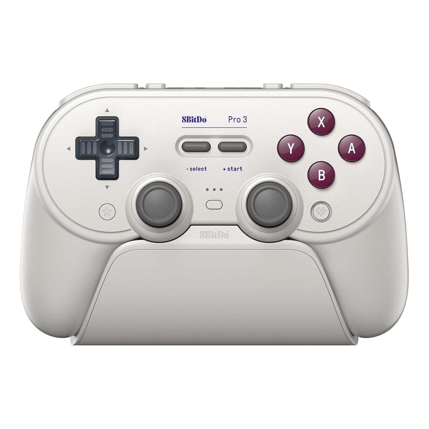 8BITDO PRO 3 BLUETOOTH CONTROLLER FOR SWITCH/SWITCH 2 TMR JOYSTICKS, SWAPPABLE ABXY BUTTONS, PRO BACK BUTTONS, CHARGING - 1