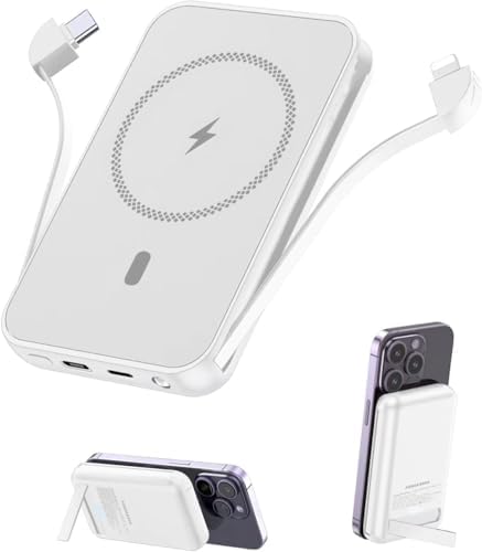 PARA BANCO DE ENERGÍA MAGNÉTICO, CARGADOR PORTÁTIL INALÁMBRICO DE 6800MAH CON CARGA RÁPIDA PD30W, PAQUETE DE BATERÍA - 5