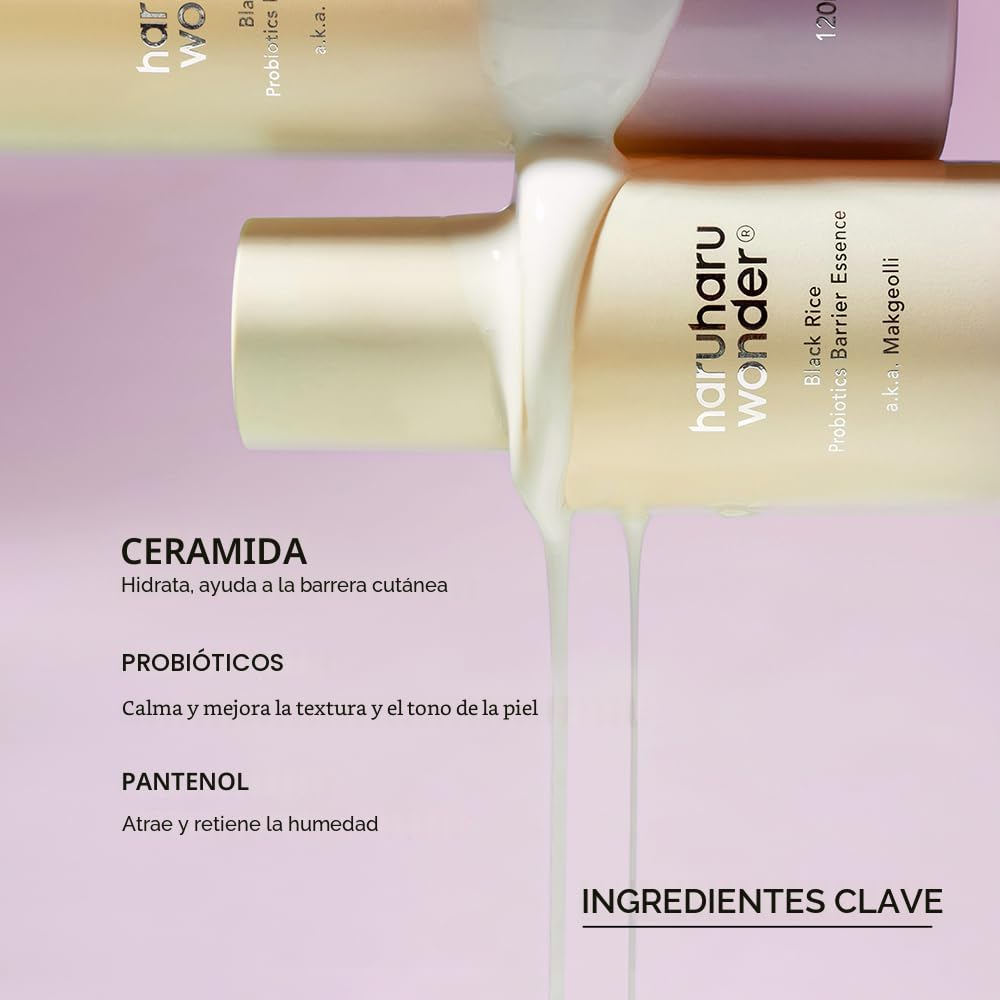 HARUHARU WONDER BLACK RICE PROBIOTICS BARRIER ESENCIA FACIAL, INUNDACIÓN E HIDRATACIÓN PROFUNDA DE LA PIEL, FORTALECE - 6