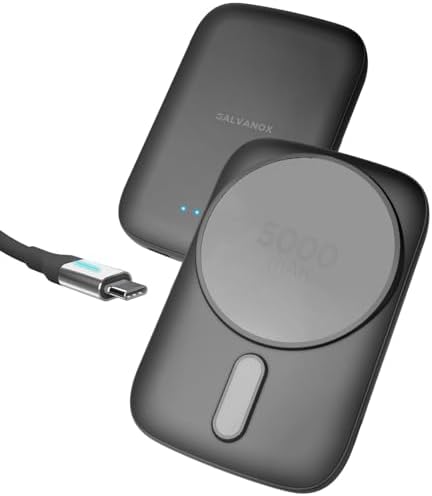 GALVANOX - BANCO DE ENERGÍA MAGNÉTICO PARA TELÉFONOS SAMSUNG 15W PAQUETE DE BATERÍA DE CARGA INALÁMBRICA PARA ANDROID, - 5