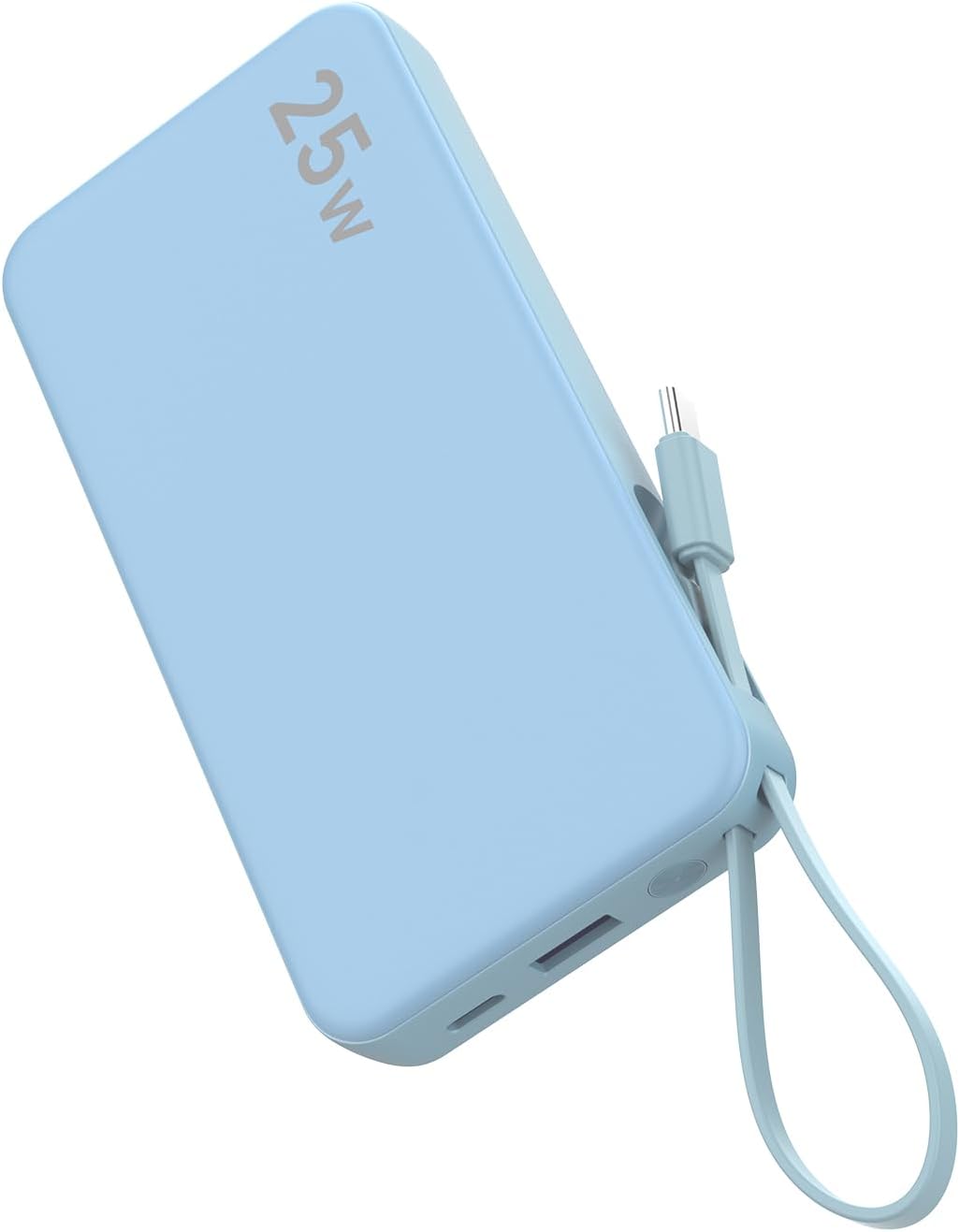 NOBIS CARGADOR PORTÁTIL DE 10000 MAH 25 W, BATERÍA DE CARGA RÁPIDA CON CABLE TIPO C INTEGRADO, ENTRADA USB-C, SALIDA USB-A - 1
