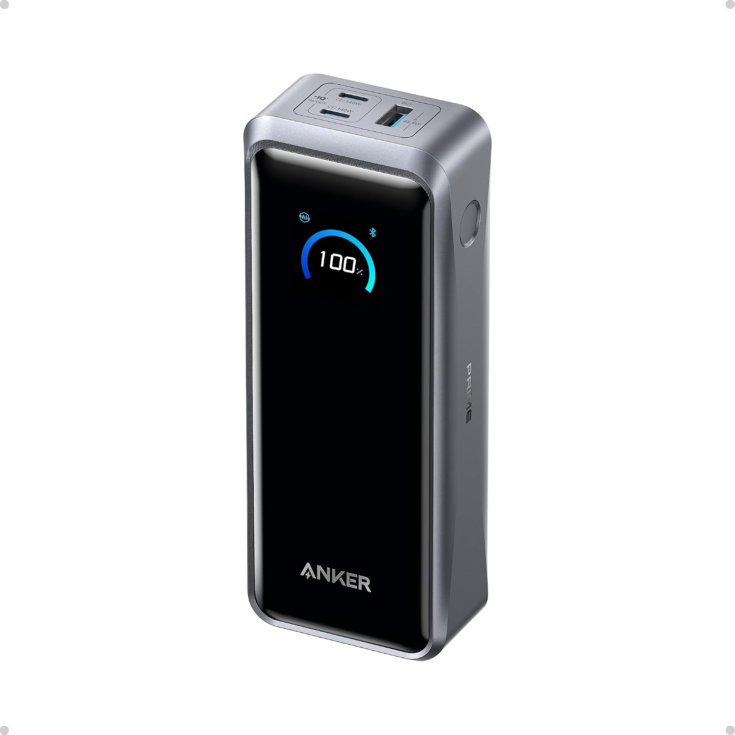 ANKER PRIME POWER BANK, BANCO DE ENERGÍA PORTÁTIL DE 3 PUERTOS DE 26,250 MAH CON SALIDA MÁXIMA DE 300 W, CARGA - 1