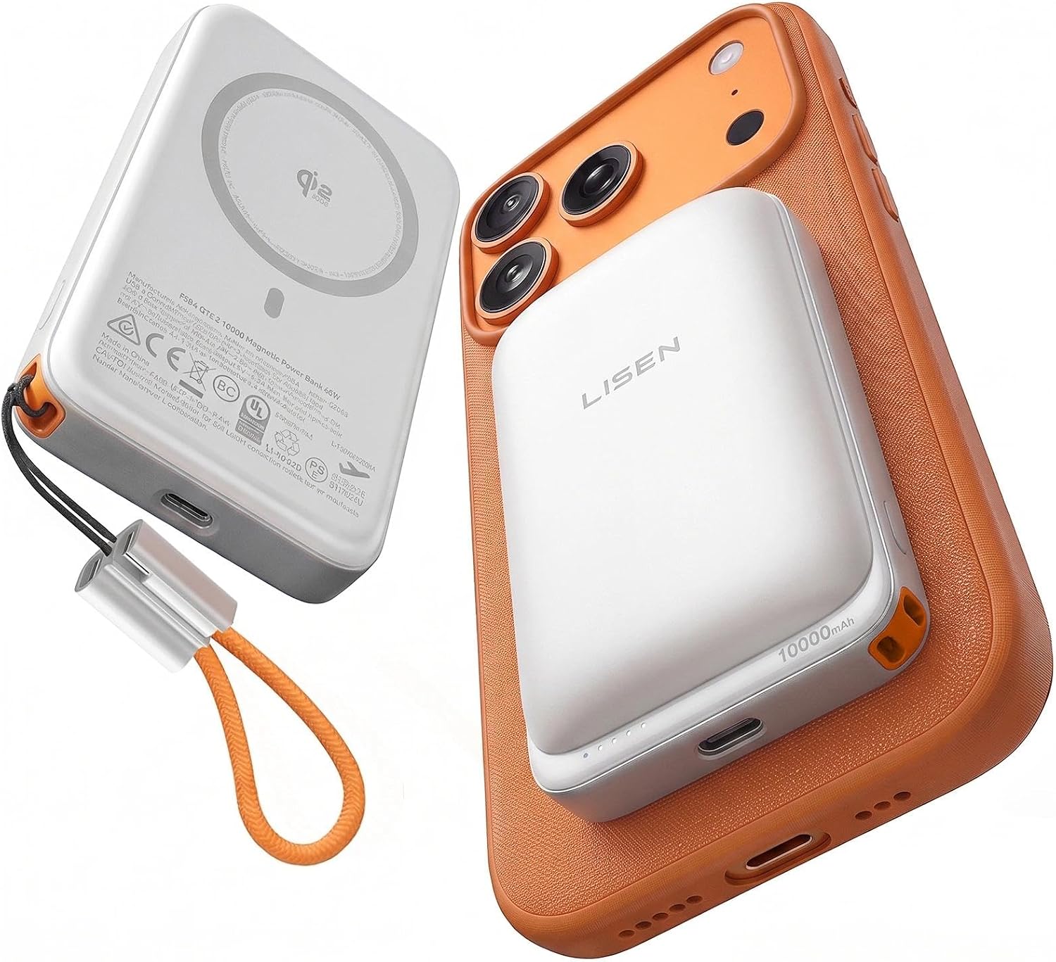 LISEN CARGADOR PORTÁTIL MAGNÉTICO PARA IPHONE 10000MAH - 1