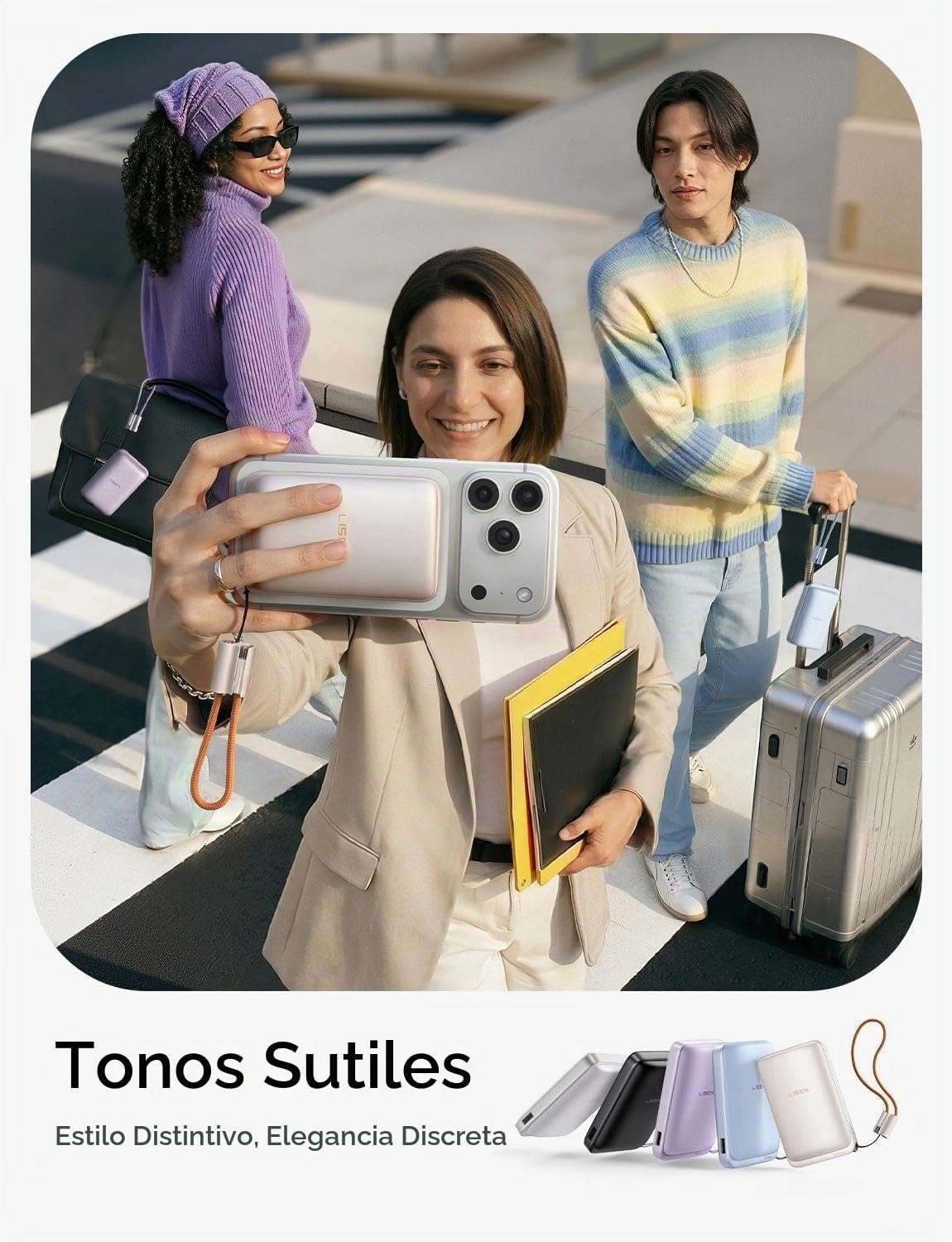 LISEN CARGADOR PORTÁTIL MAGNÉTICO PARA IPHONE 10000MAH - 7