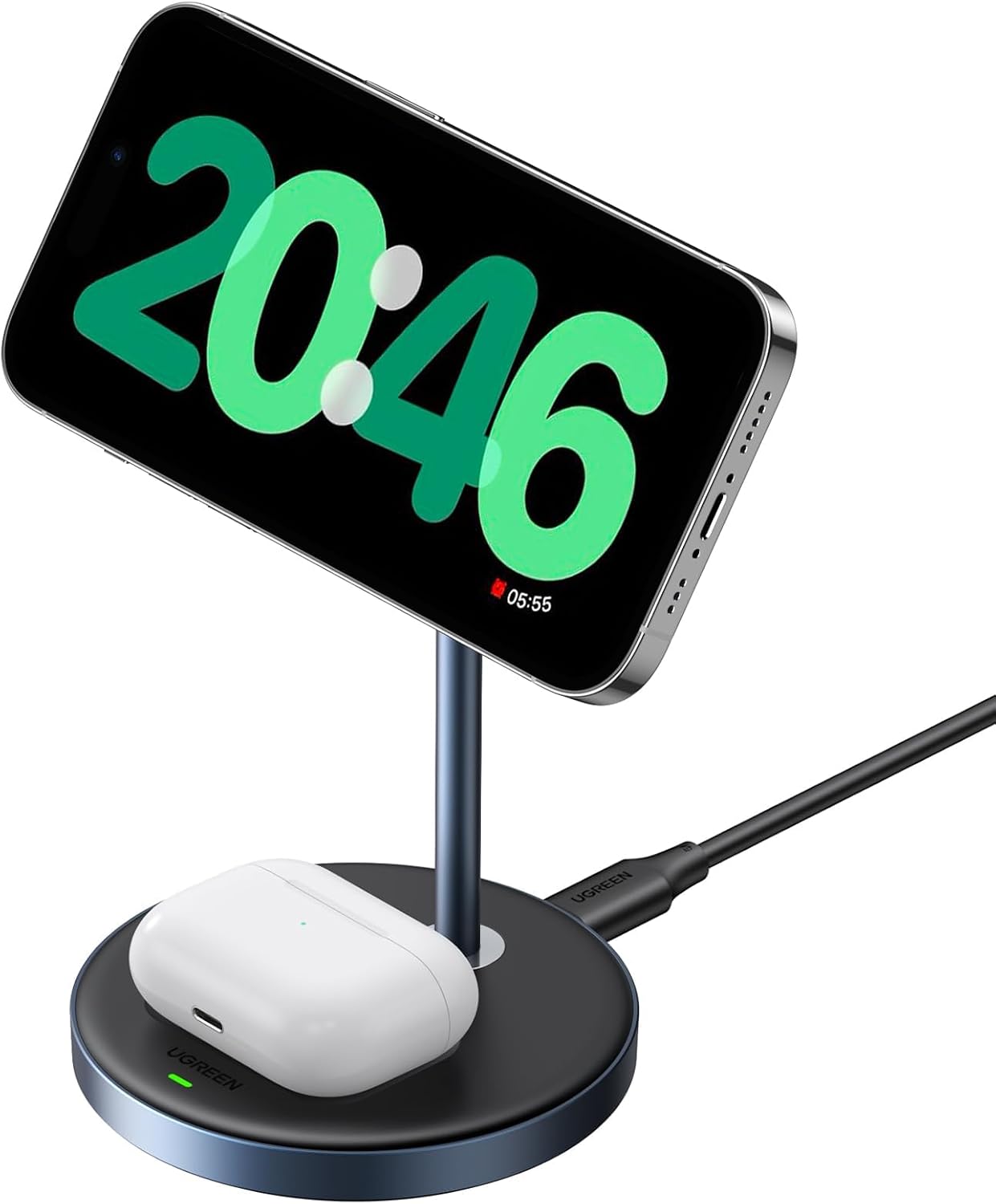 UGREEN SOPORTE DE CARGA INALÁMBRICO MAGFLOW 2 EN 1 COMPATIBLE CON MAGSAFE - 1