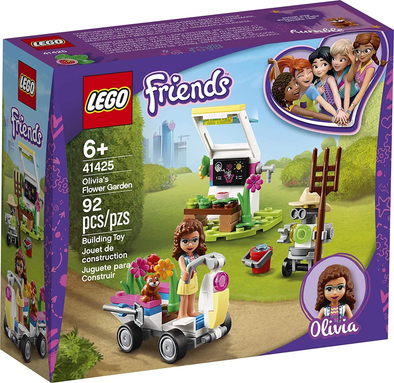 LEGO FRIENDS OLIVIA S FLOWER GARDEN 41425 JUGUETE DE CONSTRUCCIÓN PARA NIÑOS ESTE JARDÍN DE JUEGOS VIENE CON 2 FIGURAS - 1