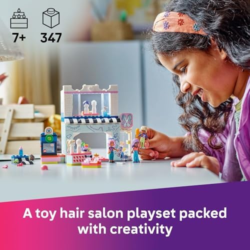 LEGO FRIENDS PELUQUERÍA Y TIENDA DE ACCESORIOS - JUEGO DE CONSTRUCCIÓN DE JUGUETES DE PELUQUERÍA PARA NIÑAS Y NIÑOS, EDADES - 7