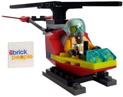 LEGO CIUDAD: MINIFIGURA DE BOMBEROS EN HELICÓPTERO MAYORES DE 6 AÑOS - 3