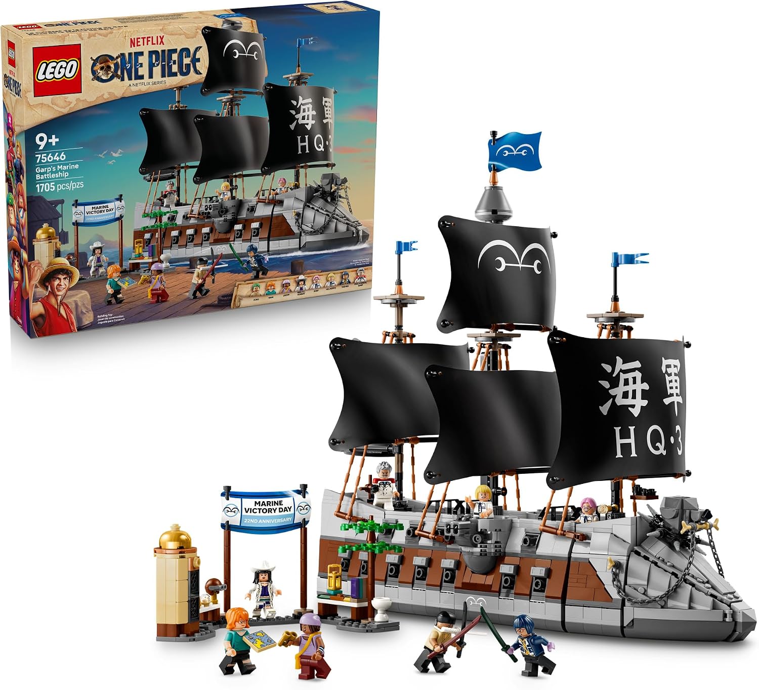 LEGO ONE PIECE GARP S MARINE BATTLESHIP 75646 - 1