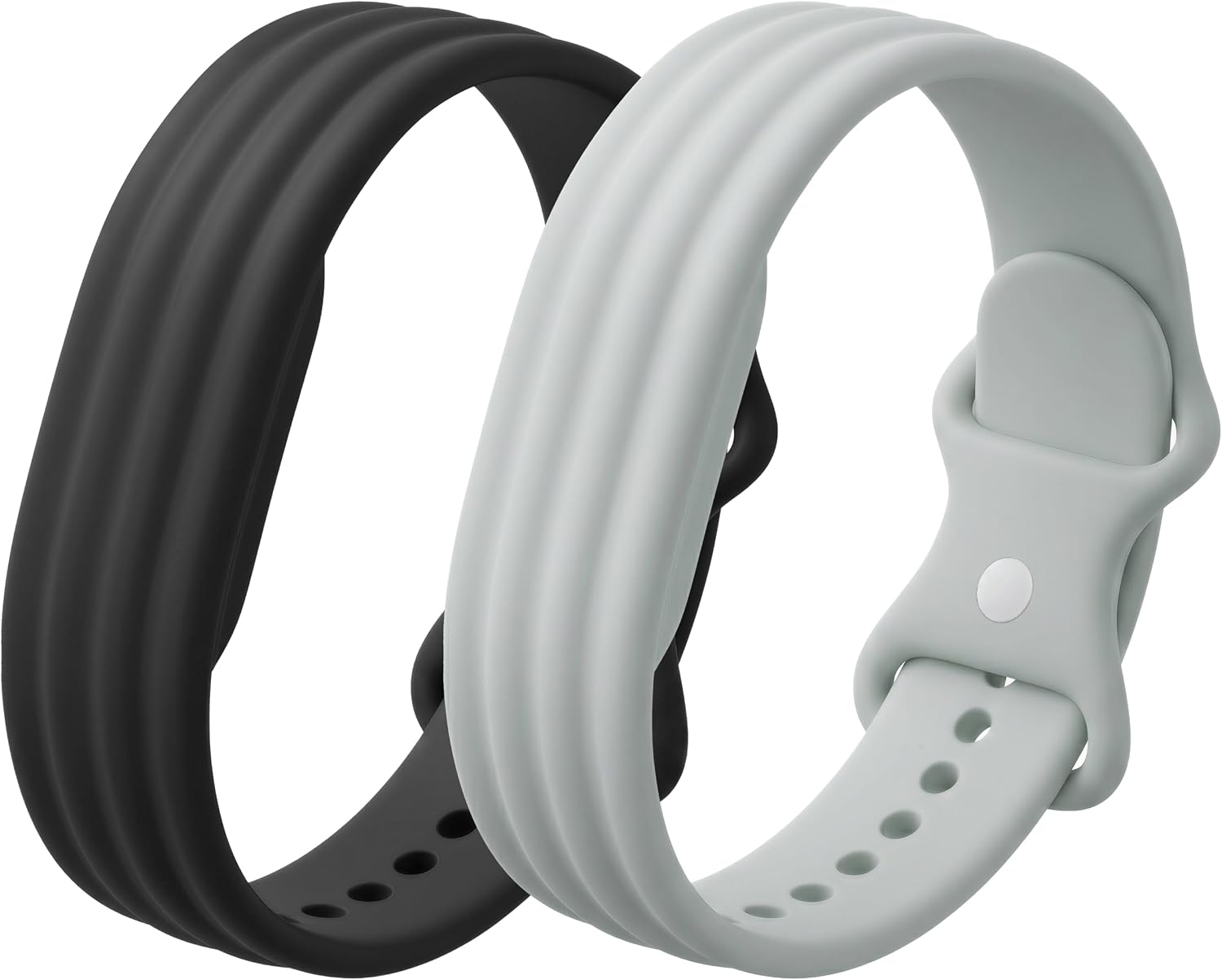 PAQUETE DE 2 CORREAS DE SILICONA DEPORTIVAS COMPATIBLES CON GOOGLE FITBIT AIR, CORREAS DE REPUESTO SUAVES Y TRANSPIRABLES - 1