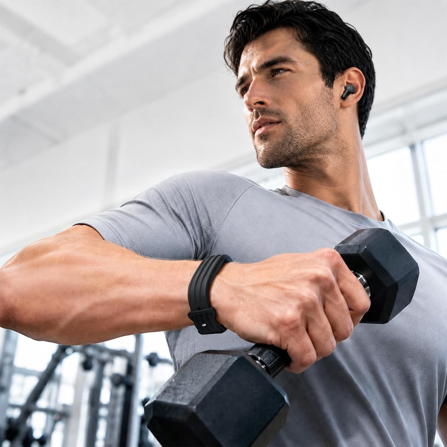 PAQUETE DE 2 CORREAS DE SILICONA DEPORTIVAS COMPATIBLES CON GOOGLE FITBIT AIR, CORREAS DE REPUESTO SUAVES Y TRANSPIRABLES - 7