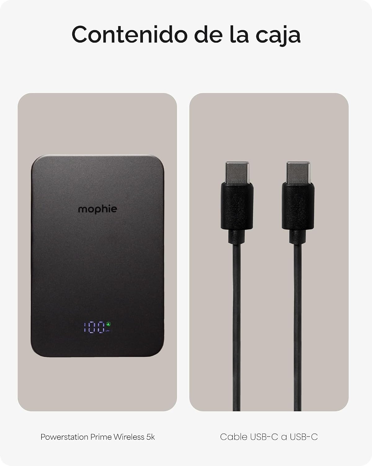 MOPHIE POWERSTATION PRIME - BANCO DE ENERGÍA INALÁMBRICO DE 5 K, CARGADOR PORTÁTIL INALÁMBRICO MAGNÉTICO, BATERÍA INTERNA - 7
