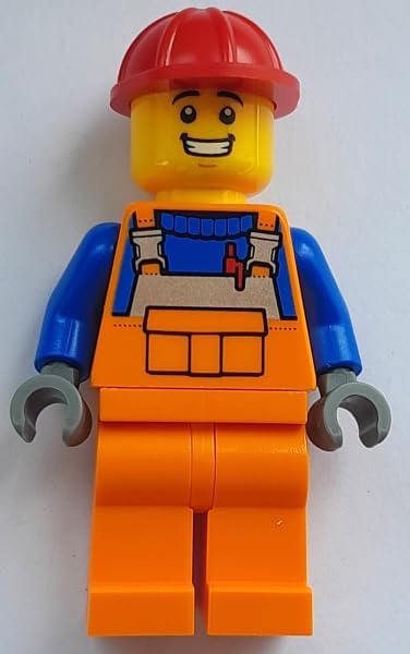 LEGO CIUDAD: MINIFIGURA DE TRABAJADOR DE LA CONSTRUCCIÓN CON BULLDOZER - 4