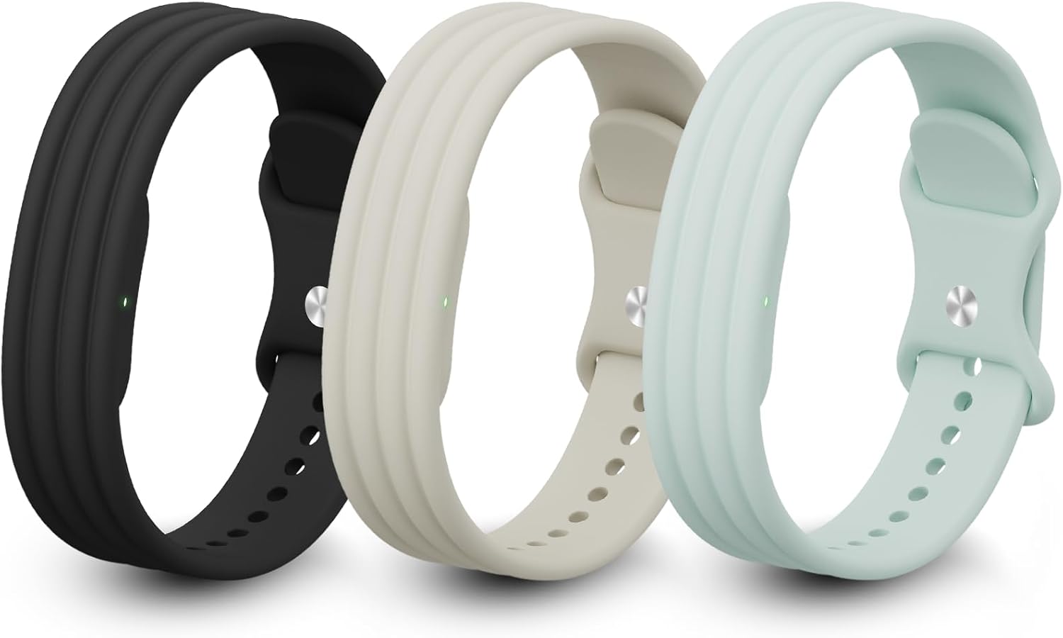 3 PACK SILICONE STRAPS COMPATIBLE WITH GOOGLE FITBIT AIR BAND - 1