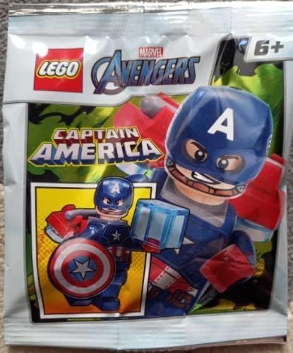 LEGO SUPERHÉROES: MINIFIG DEL CAPITÁN AMÉRICA CON JETPACK, TESSERACT, MJOLNIR Y BLUE CAPE - 2