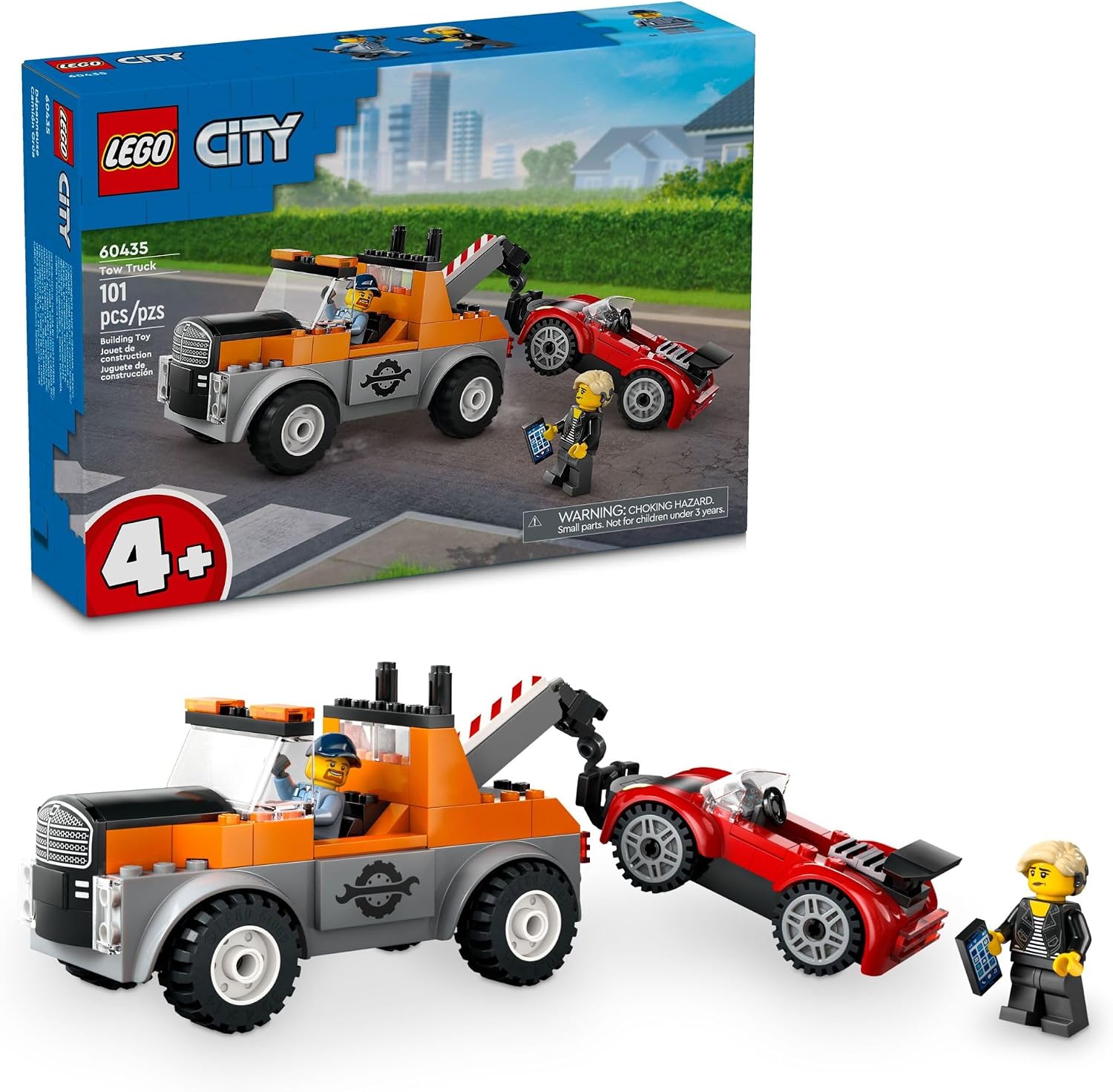 LEGO CITY CAMIÓN DE REMOLQUE Y AUTO DEPORTIVO JUGUETE DE CONSTRUCCIÓN DE REPARACIÓN - JUGUETES DE JUEGO DE SIMULACIÓN - 1