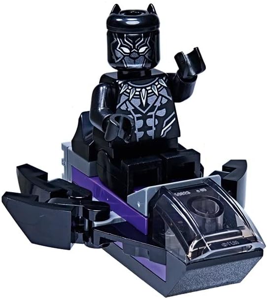 LEGO MARVEL SUPERHEROES: MINIFIGURA DE PANTERA NEGRA CON ROYAL TALON FIGHTER Y BLACK CAPE - 6