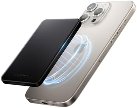 ULIXWH SLIMMAG POWER BANK 5000MAH, CARGADOR PORTÁTIL INALÁMBRICO MAGNÉTICO CON CARGA RÁPIDA, SEGURIDAD MEJORADA PARA BATERÍA - 7