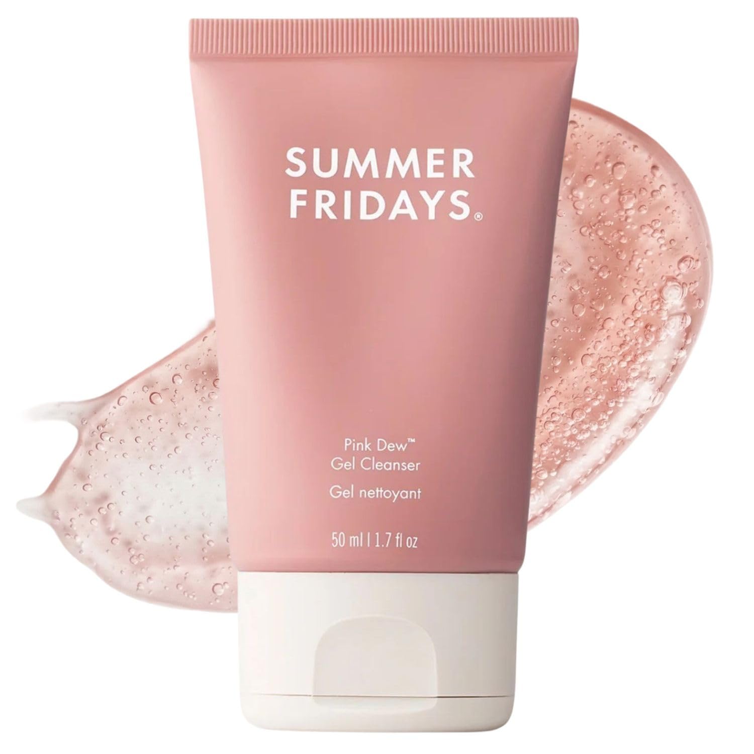 SUMMER FRIDAYS PINK DEW GEL LIMPIADOR FACIAL GEL DE ESPUMA CON PH EQUILIBRADO PARA PIEL GRASA, PROPENSA A MANCHAS SENSIBLE, - 1