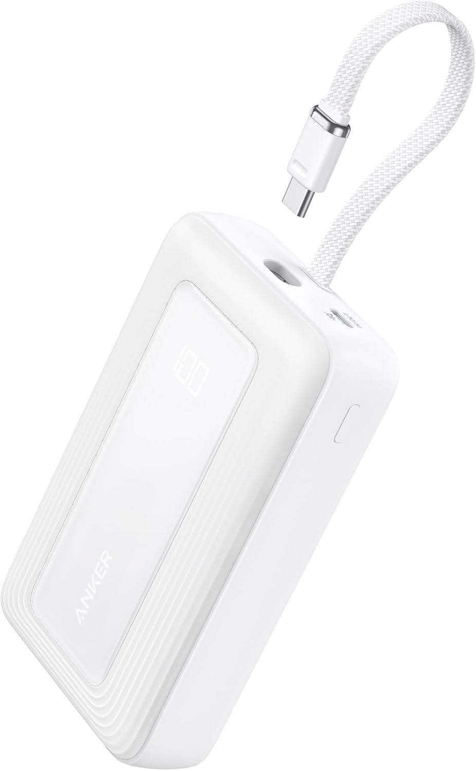 ANKER ZOLO POWER BANK, CARGADOR PORTÁTIL RÁPIDO DE 20,000MAH 45W MÁX. CON CABLE USB-C INCORPORADO, USB CYA, PAQUETE - 1