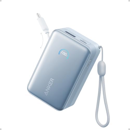 ANKER CARGADOR PORTÁTIL NANO, 45 W 10000 MAH CON CABLE RETRÁCTIL DE 2.3 PIES, BANCO DE ENERGÍA COMPACTO, PAQUETE DE BATERÍA - 7