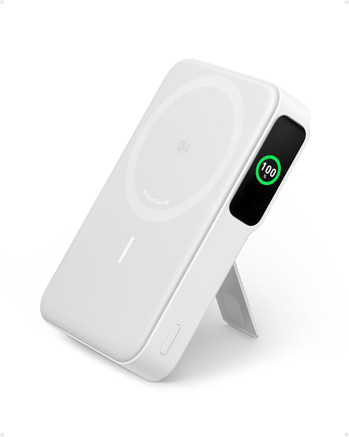 ANKER MAGGO POWER BANK, CARGADOR PORTÁTIL COMPATIBLE CON MAGSAFE, CERTIFICADO QI2 DE 15W DE CARGA ULTRARRÁPIDA, PAQUETE - 1