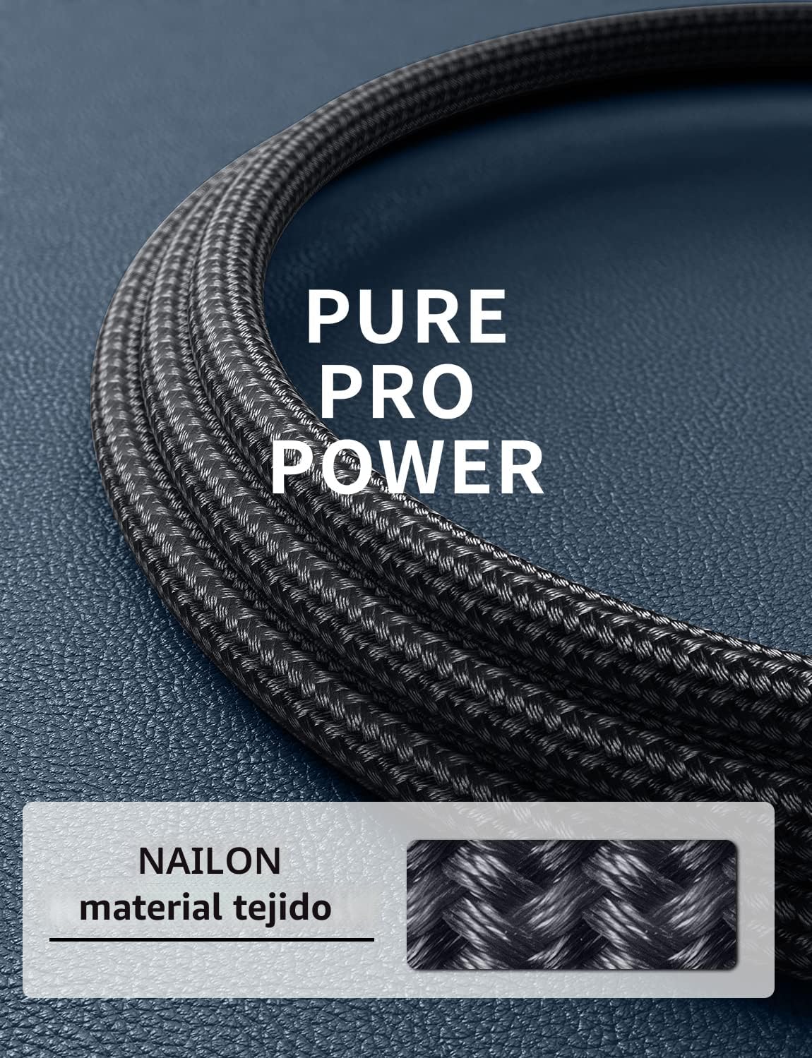 CABLE USB C A USB C DE 10 PIES, PAQUETE DE 2 CABLES DE CARGA USB C, CABLE DE CARGA RÁPIDA TIPO C, CABLE DE CARGA USB - 6