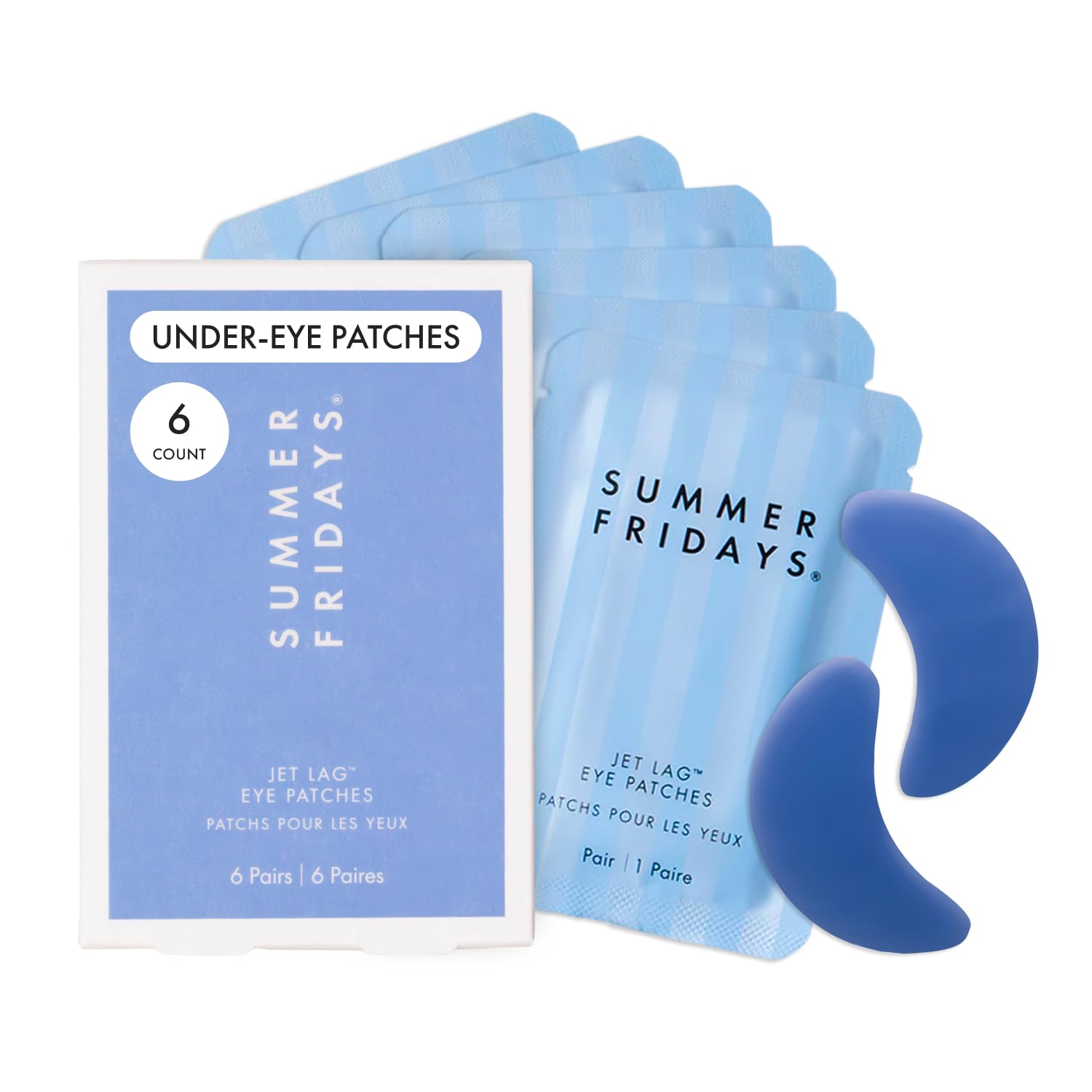SUMMER FRIDAYS JET LAG - PARCHES PARA DEBAJO DE LOS OJOS: MASCARILLAS HIDRATANTES Y DESINFLADORAS DE HIDROGEL CON CAFEÍNA - 1