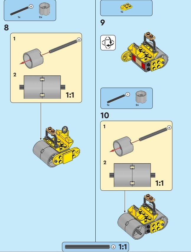 LEGO TRABAJADOR DE LA CIUDAD CON PAQUETE DE LÁMINAS DE RODILLO DE CARRETERA - 4
