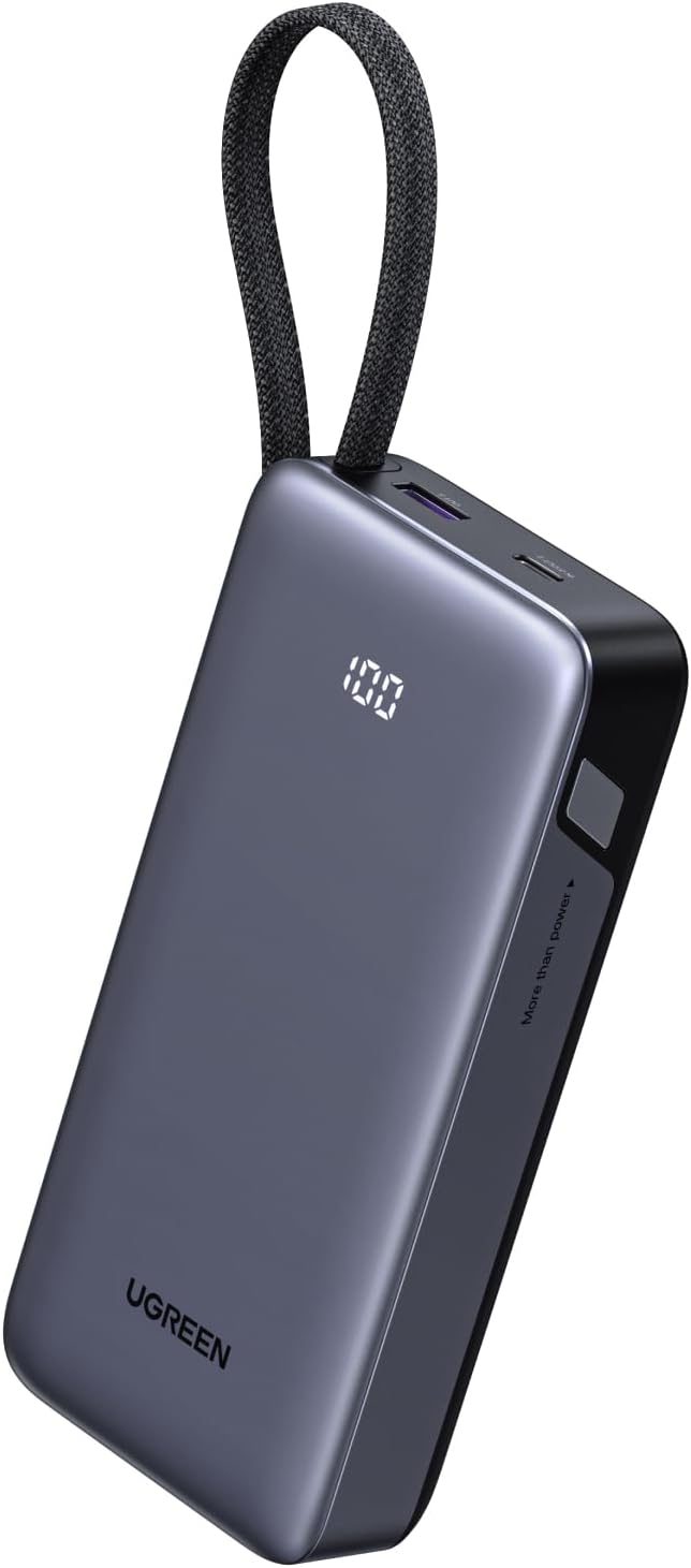 UGREEN NEXODE 20000MAH 45W POWER BANK, CABLE INCORPORADO PARA IPHONE 17 PRO - 1