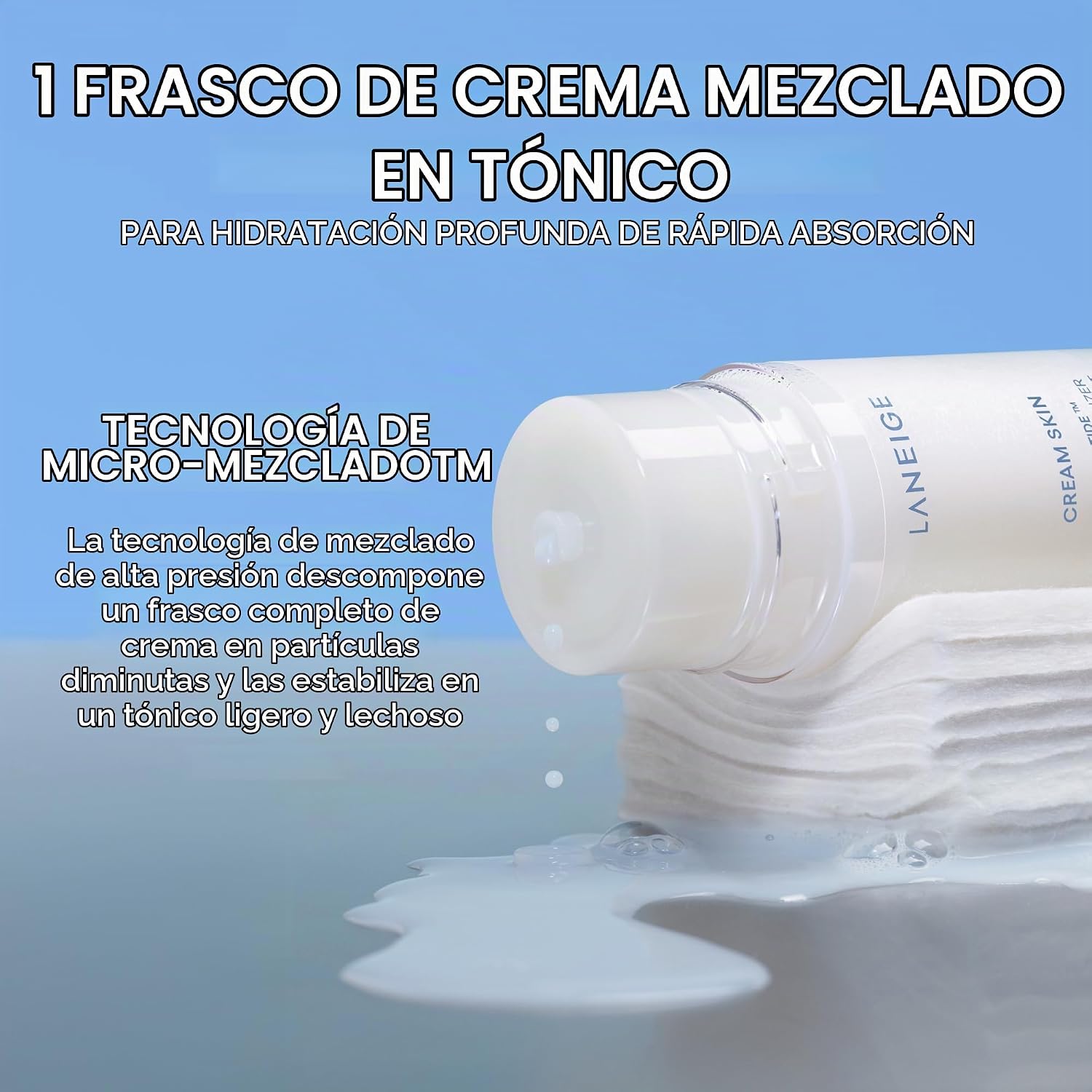 LANEIGE TÓNICO E HIDRATANTE PARA LA PIEL EN CREMA: TÓNER LECHOSO COREANO LIGERO Y RECARGABLE CON CERAMIDA Y PÉPTIDO - 7