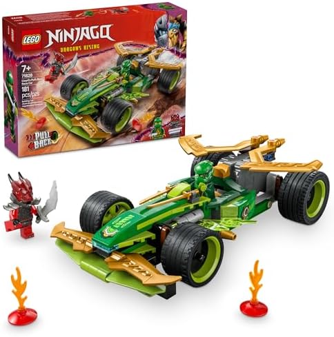 LEGO NINJAGO - AUTO DE JUGUETE LLOYD S PULL-BACK RACE CAR - JUGUETE DE CONSTRUCCIÓN PARA JUEGO DE ROL PARA NIÑOS Y NIÑAS, - 7